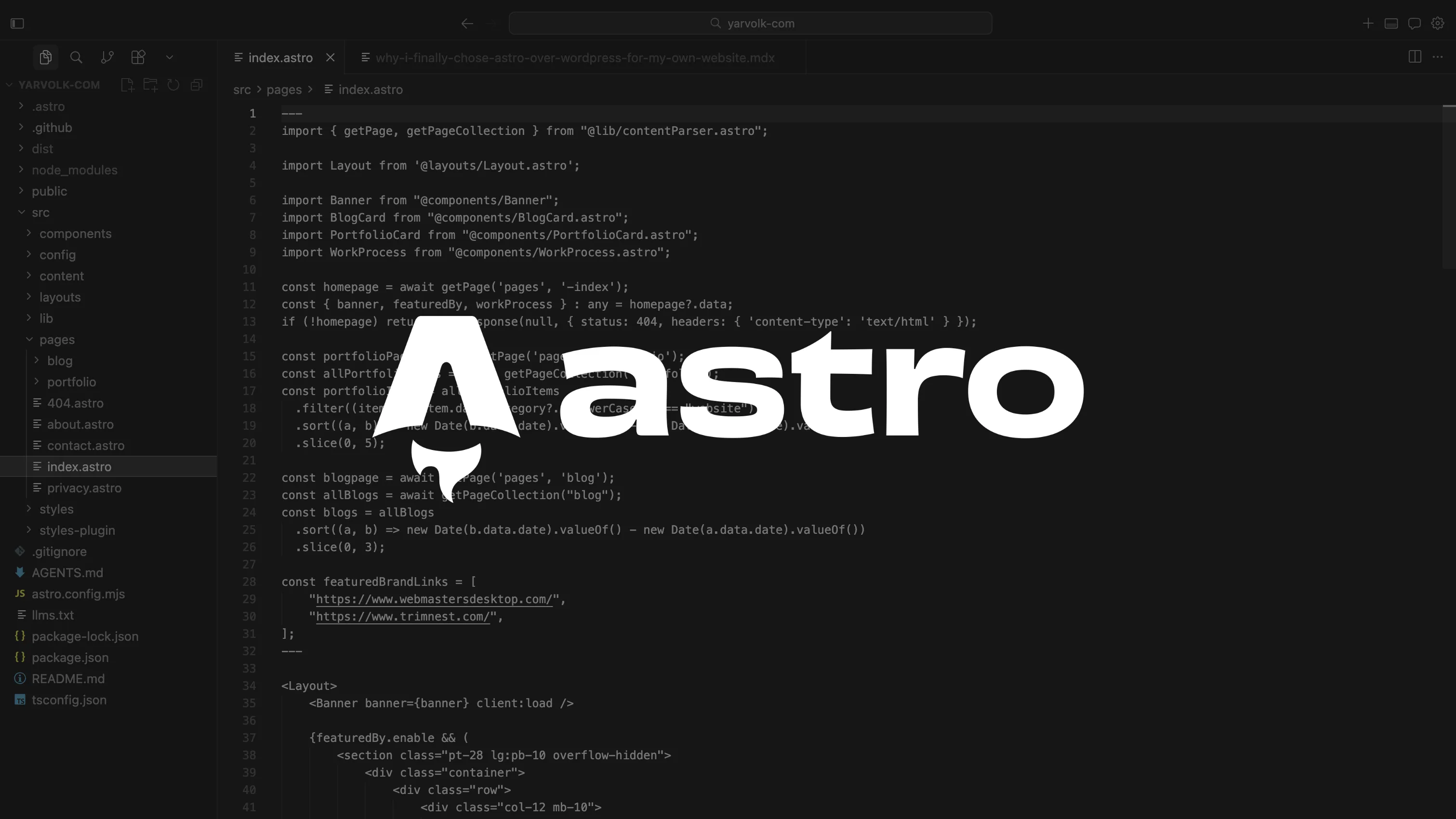 Why I finally chose Astro over WordPress for my own website