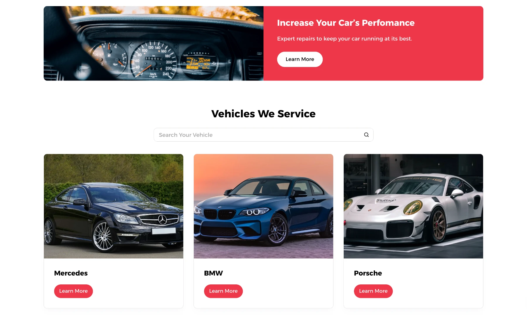 The Auto Lounge vehicles catalog.